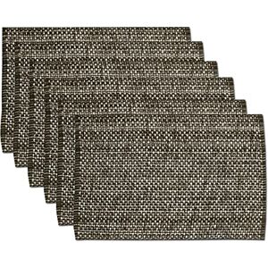 Sweet Home Collection Trends Two Tone 100% Cotton Woven Placemat (6 Pack), 13" x 19", Chocolate Sweet Home Collection Trends Two Tone 100% Cotton Woven Placemat (6 Pack), 13" x 19", Chocolate