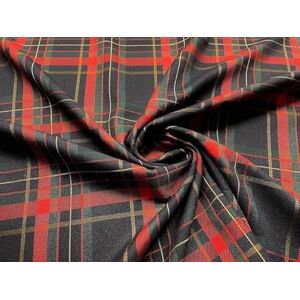 CRS Fur Fabrics Scottish Tartan Check Fabric Material Design 6 Navy Green RED 1MTR CRS Fur Fabrics Scottish Tartan Check Fabric Material Design 6 Navy Green RED 1MTR