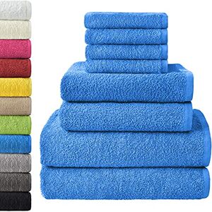 NatureMark 8-Piece Terry Towel Set 100% Cotton Soft & Absorbent 4 Guest Towels (30×50 cm), 2 Hand Towels (50×100 cm), 2 Bath Towels (70×140 cm) Royal Blue NatureMark 8-Piece Terry Towel Set 100% Cotton Soft & Absorbent 4 Guest Towels (30×50 cm), 2 Hand Towels (50×100 cm), 2 Bath Towels (70×140 cm) Royal Blue