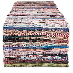 DII 100% Cotton, Everyday Machine Washable Chindi Rag Table Runner, 14 x 72, Multi Color DII 100% Cotton, Everyday Machine Washable Chindi Rag Table Runner, 14 x 72, Multi Color