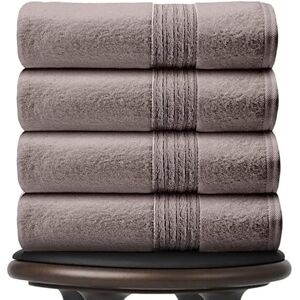 GC GAVENO CAVAILIA New Hampton Pack of 4 Bath Towel Set, 100% Ringspun Cotton, Extra Absorbent 450 GSM Luxury Bath Sheets, Silver/Grey, 4PK GC GAVENO CAVAILIA New Hampton Pack of 4 Bath Towel Set, 100% Ringspun Cotton, Extra Absorbent 450 GSM Luxury Bath Sheets, Silver/Grey, 4PK
