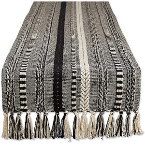 DII Table Runner Collection, Cotton, Black, 15x108 (15x113, Fringe Included) DII Table Runner Collection, Cotton, Black, 15x108 (15x113, Fringe Included)
