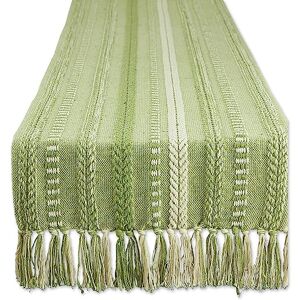DII Table Runner Collection, Cotton, Antique Green, 15x108 (15x113, Fringe Included) DII Table Runner Collection, Cotton, Antique Green, 15x108 (15x113, Fringe Included)