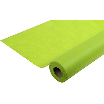 Pro Nappe Disposable spun bound nonwoven tablecloth Roll 10 M long X 1.20 M wide Tear-proof, water-repellent and wipe able material Kiwi Green Pro Nappe Disposable spun bound nonwoven tablecloth Roll 10 M long X 1.20 M wide Tear-proof, water-repellent and wipe able material Kiwi Green
