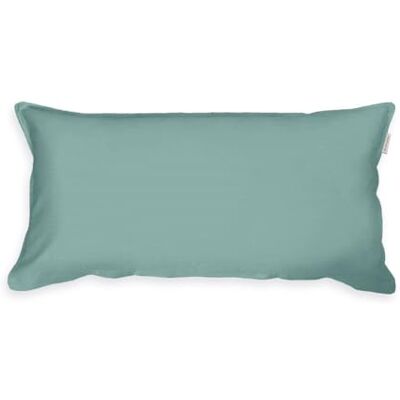 TOM TAILOR TWO-TONE SOLID COLORS Satin Cushion Cover 40 x 80 cm, 100% Cotton/Satin, with Double Stitching, Cushion Cover with Coloured Piping and Branded Zip, Turquoise (Fresh Sage) TOM TAILOR TWO-TONE SOLID COLORS Satin Cushion Cover 40 x 80 cm, 100% Cotton/Satin, with Double Stitching, Cushion Cover with Coloured Piping and Branded Zip, Turquoise (Fresh Sage)