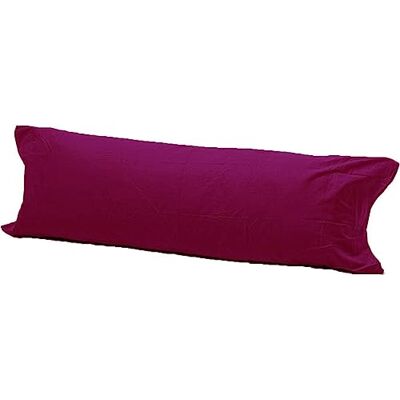 IBIZA DREAMS Antiallergenic Hollow Fibre Filled Bolster Pillow with Free Pillow Case (WINE, 6FT) IBIZA DREAMS Antiallergenic Hollow Fibre Filled Bolster Pillow with Free Pillow Case (WINE, 6FT)