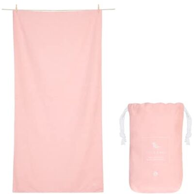 Dock & Bay Quick Dry Beach Towel Essential Island Pink, Extra Large Sand-Resistant, Includes Travel Bag, Lightweight & Compact, 100% Recycled DryQ Fabric, Extra Large (200x90cm, 78x35") Dock & Bay Quick Dry Beach Towel Essential Island Pink, Extra Large Sand-Resistant, Includes Travel Bag, Lightweight & Compact, 100% Recycled DryQ Fabric, Extra Large (200x90cm, 78x35")