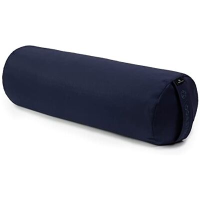 Yoga Studio Yoga Bolster Cushion EU Organic Buckwheat Hulls Filling (GOTS Certified) Removable Washable Organic Cotton Outer Cover Great for Yoga, Meditation (Navy Blue) Yoga Studio Yoga Bolster Cushion EU Organic Buckwheat Hulls Filling (GOTS Certified) Removable Washable Organic Cotton Outer Cover Great for Yoga, Meditation (Navy Blue)