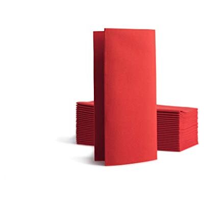 Alvotex CHIC Airlaid 50 Napkins, 1/8 Pleat Fabric-Like, Disposable Napkins, 39 x 40 cm, Red Alvotex CHIC Airlaid 50 Napkins, 1/8 Pleat Fabric-Like, Disposable Napkins, 39 x 40 cm, Red