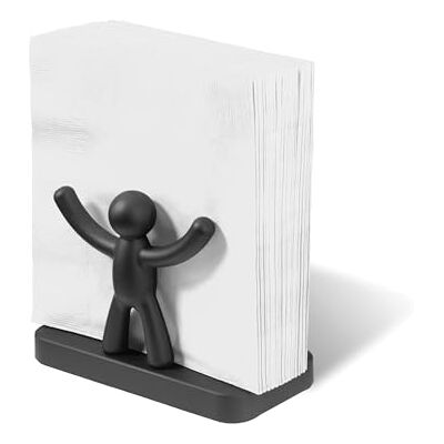 Umbra Buddy Paper Napkin Holder With Fun and Functional Design Original Molded Wood and Plastic With Matte Black Finish Kitchen & Dining Room Paper Storage Holds Various Sizes of Paper Napkins Umbra Buddy Paper Napkin Holder With Fun and Functional Design Original Molded Wood and Plastic With Matte Black Finish Kitchen & Dining Room Paper Storage Holds Various Sizes of Paper Napkins