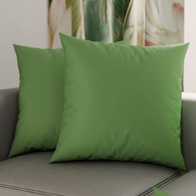 PETTI Artigiani Italiani Pair of Pillow Cases 60 x 60 cm in Microfibre, Pillows for Bedroom Furniture, Sofa, Set of 2 Cushion Covers, Solid Colour Pillowcase Olive Green PETTI Artigiani Italiani Pair of Pillow Cases 60 x 60 cm in Microfibre, Pillows for Bedroom Furniture, Sofa, Set of 2 Cushion Covers, Solid Colour Pillowcase Olive Green
