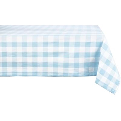 DII Buffalo Check Collection Classic Tabletop, Tablecloth, 60x84, Light Blue & White DII Buffalo Check Collection Classic Tabletop, Tablecloth, 60x84, Light Blue & White