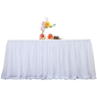 EKalgretrA Sweet Table Skirt Decoration Cloth Wedding Accessories Party Tulle Covers White Pink Purple Tablecloth Rectangular EKalgretrA Sweet Table Skirt Decoration Cloth Wedding Accessories Party Tulle Covers White Pink Purple Tablecloth Rectangular