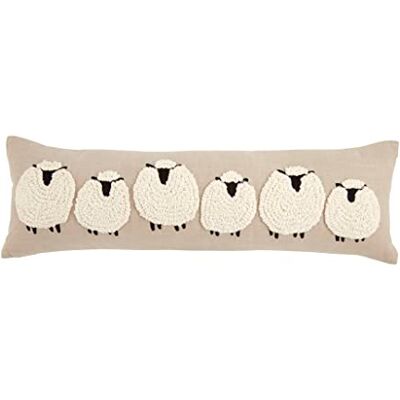 Mud Pie Long Sheep Pillow, Brown Mud Pie Long Sheep Pillow, Brown