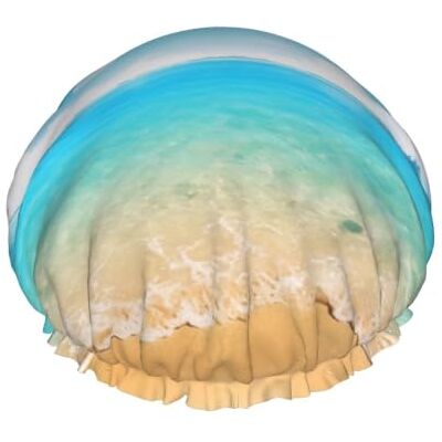 kkvhhyuo Large Waterproof Shower Cap with Adjustable Elastic Band Tropical Beach Palm Theme Print Shower Cap Hair Cover For Women Spa Bathing Swimming Makeup Travel, One Size kkvhhyuo Large Waterproof Shower Cap with Adjustable Elastic Band Tropical Beach Palm Theme Print Shower Cap Hair Cover For Women Spa Bathing Swimming Makeup Travel, One Size
