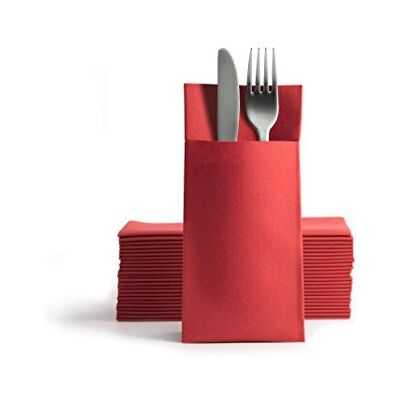 Alvotex Airlaid Cutlery Napkins 39 x 40 cm 50/1 Red (048) Alvotex Airlaid Cutlery Napkins 39 x 40 cm 50/1 Red (048)