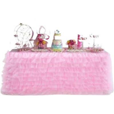 EKalgretrA Party Tulle Table Skirt Tutu Tablecloth Tableware Party Decorations Wedding Home Table Supplies(Pink,275x77cm 1pcs) EKalgretrA Party Tulle Table Skirt Tutu Tablecloth Tableware Party Decorations Wedding Home Table Supplies(Pink,275x77cm 1pcs)