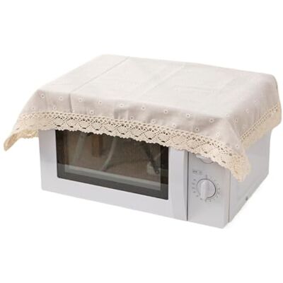 GOXQIT 3 Pcs Cotton Linen Covers Plaid Printed Microwave Oven Simple Tablecloth Household Protector Cabinet Cloth Protectors For Home(Daisy) GOXQIT 3 Pcs Cotton Linen Covers Plaid Printed Microwave Oven Simple Tablecloth Household Protector Cabinet Cloth Protectors For Home(Daisy)