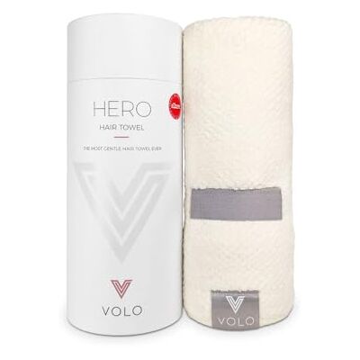VOLO Hero Salt White Hair Towel Ultra Soft, Super Absorbent, Quick Drying Nanoweave Fabric Reduce Dry Time by 50% Large Towel Wrap for All Hair Types Anti Frizz & Anti Breakage Microfiber VOLO Hero Salt White Hair Towel Ultra Soft, Super Absorbent, Quick Drying Nanoweave Fabric Reduce Dry Time by 50% Large Towel Wrap for All Hair Types Anti Frizz & Anti Breakage Microfiber