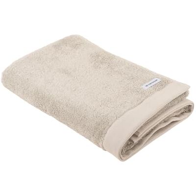 TOM TAILOR Klaus Herding GmbH Bath Towel 70 x 140 cm 100% Cotton Terry Towel with Two Hangers and Label with Logo, Colour Bath Towel Beige (Sunny Sand) TOM TAILOR Klaus Herding GmbH Bath Towel 70 x 140 cm 100% Cotton Terry Towel with Two Hangers and Label with Logo, Colour Bath Towel Beige (Sunny Sand)