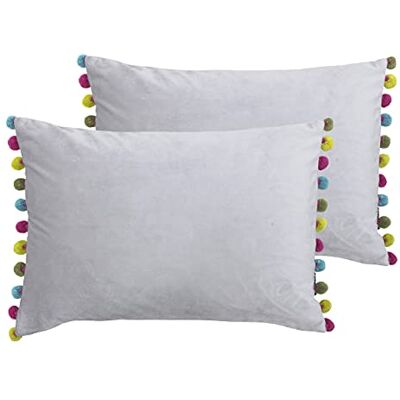 Paoletti - Fiesta Cushions - Grey - 35x50cm - Twin Pack Paoletti - Fiesta Cushions - Grey - 35x50cm - Twin Pack