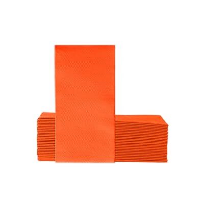 VelaHub Soft Point 50 Napkins, 1/8 Fold, High-Quality Disposable Napkins, 39 x 38 cm, Orange VelaHub Soft Point 50 Napkins, 1/8 Fold, High-Quality Disposable Napkins, 39 x 38 cm, Orange