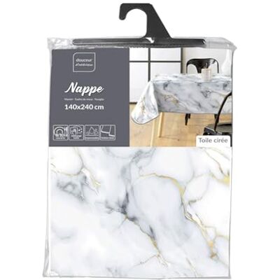 Douceur d'Intérieur , Rectangular Tablecloth (140 x 240 cm) Marquina PVC Printed Metallic Douceur d'Intérieur , Rectangular Tablecloth (140 x 240 cm) Marquina PVC Printed Metallic