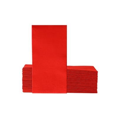 VelaHub Soft Point 50 Napkins, 1/8 Fold, High-Quality Disposable Napkins, 39 x 38 cm, Red VelaHub Soft Point 50 Napkins, 1/8 Fold, High-Quality Disposable Napkins, 39 x 38 cm, Red