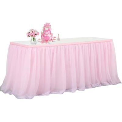 EKalgretrA Sweet Table Skirt Decoration Cloth Wedding Accessories Party Tulle Covers White Pink Purple Tablecloth Rectangular EKalgretrA Sweet Table Skirt Decoration Cloth Wedding Accessories Party Tulle Covers White Pink Purple Tablecloth Rectangular