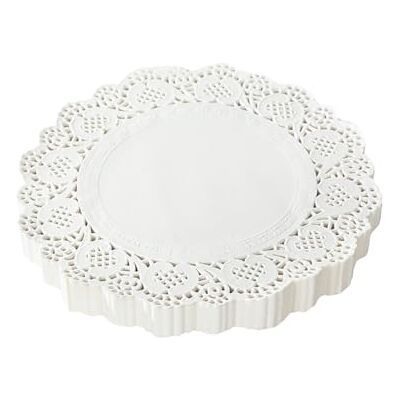 HugeDE 150 Pcs 12 Inches Round White Paper Doilies Cake Lace Paper Placemats Large Food Paper Doilies Decorative Table Doilies for Dessert HugeDE 150 Pcs 12 Inches Round White Paper Doilies Cake Lace Paper Placemats Large Food Paper Doilies Decorative Table Doilies for Dessert