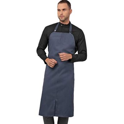 Chef Works Brio Chef's Bib Apron, Blue, One Size Chef Works Brio Chef's Bib Apron, Blue, One Size