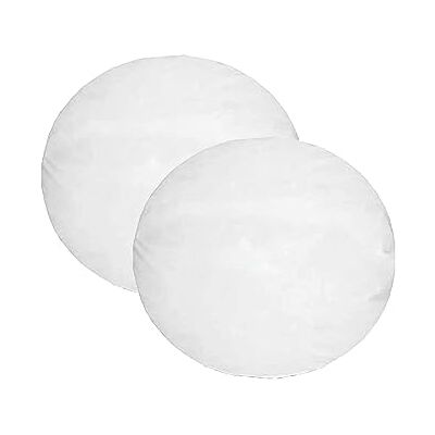 Textile Wise Extra Fill Plump Cushion Inner Pads (Pack of 2), Round (14") 100% Hollowfibre Cushions Inners Fillers Scatters Cushion Stuffer Inserts, Hollowfibre Pillows (White) Textile Wise Extra Fill Plump Cushion Inner Pads (Pack of 2), Round (14") 100% Hollowfibre Cushions Inners Fillers Scatters Cushion Stuffer Inserts, Hollowfibre Pillows (White)