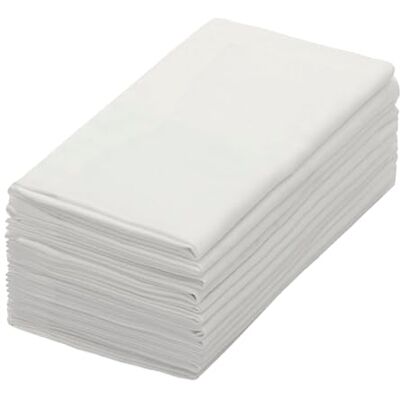 Craft 12 Pack Oversized Dinner Napkins, 20x20 White, 100% Cotton, Tailored with Mitered Corners and a Generous Hem, 38% Larger Than Standard Size Napkins Craft 12 Pack Oversized Dinner Napkins, 20x20 White, 100% Cotton, Tailored with Mitered Corners and a Generous Hem, 38% Larger Than Standard Size Napkins