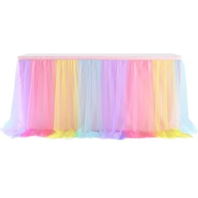 EKalgretrA Sweet Table Skirt Decoration Cloth Wedding Accessories Party Tulle Covers White Pink Purple Tablecloth Rectangular EKalgretrA Sweet Table Skirt Decoration Cloth Wedding Accessories Party Tulle Covers White Pink Purple Tablecloth Rectangular
