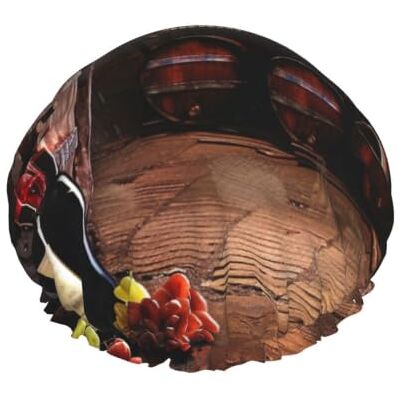 kkvhhyuo Large Waterproof Shower Cap with Adjustable Elastic Band Red Wine Cellar Print Shower Cap Hair Cover For Women Spa Bathing Swimming Makeup Travel, One Size kkvhhyuo Large Waterproof Shower Cap with Adjustable Elastic Band Red Wine Cellar Print Shower Cap Hair Cover For Women Spa Bathing Swimming Makeup Travel, One Size