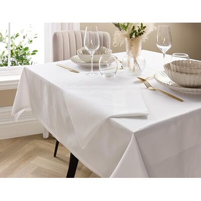 Vision Linens Hotel Pure Luxury White 100% Mercerised Cotton Satin Band Square Tablecloth, 114 x 114cm (45" x 45"), Soft, Durable, Crisp, Elegant, Dining & Restaurant Vision Linens Hotel Pure Luxury White 100% Mercerised Cotton Satin Band Square Tablecloth, 114 x 114cm (45" x 45"), Soft, Durable, Crisp, Elegant, Dining & Restaurant