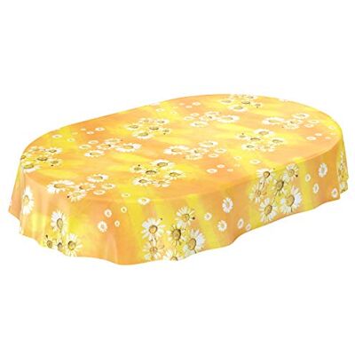 ANRO Oilcloth Tablecloth Oilcloth Tablecloth Tablecloth Camomile Yellow Flowers Sun Oval 200 x 140 cm Cut Edge 140 x 200 cm ANRO Oilcloth Tablecloth Oilcloth Tablecloth Tablecloth Camomile Yellow Flowers Sun Oval 200 x 140 cm Cut Edge 140 x 200 cm