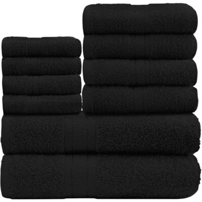 Gaveno Cavalia 10PK Cotton Towels Set - Face, Hand & Bath Towels Gaveno Cavalia 10PK Cotton Towels Set - Face, Hand & Bath Towels