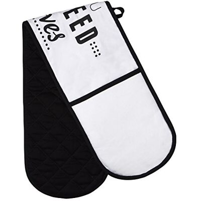 Premier Housewares Oven Glove Pun Heat Resistant Oven Gloves Oven Gloves Double White Long Oven Gloves 100% Cotton Oven Mitts Oven Mitt 83 x 18 x 2 Premier Housewares Oven Glove Pun Heat Resistant Oven Gloves Oven Gloves Double White Long Oven Gloves 100% Cotton Oven Mitts Oven Mitt 83 x 18 x 2
