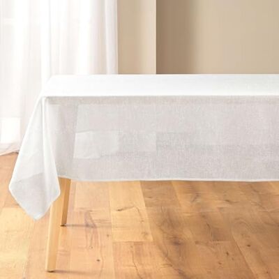 Douceur d'Intérieur , Rectangular Tablecloth (140 x 240 cm) Silver Rhinestones, Plain Polyester and Metallic Thread Douceur d'Intérieur , Rectangular Tablecloth (140 x 240 cm) Silver Rhinestones, Plain Polyester and Metallic Thread