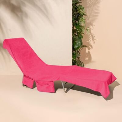 Brentfords Sun Lounger Towel with Pockets, Summer Holiday Essentials Large Beach Towels for Adults Beach Sun Lounger Towels Swimming Pool Quick Dry Microfibre Beach Towel, 215x75cm Pink Brentfords Sun Lounger Towel with Pockets, Summer Holiday Essentials Large Beach Towels for Adults Beach Sun Lounger Towels Swimming Pool Quick Dry Microfibre Beach Towel, 215x75cm Pink