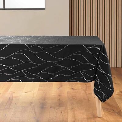 Douceur d'Intérieur , Rectangular Tablecloth (140 x 240 cm) Firmament Black/Silver, Printed Microfibre Douceur d'Intérieur , Rectangular Tablecloth (140 x 240 cm) Firmament Black/Silver, Printed Microfibre
