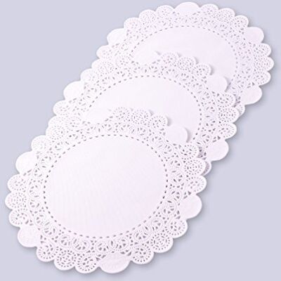 Thali Outlet ® 2000 x 4.5" White Paper Doilies 11cm Round Lace Doyleys Thali Outlet ® 2000 x 4.5" White Paper Doilies 11cm Round Lace Doyleys
