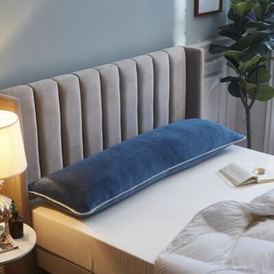 Haklein Milk Velvet Extra Long Body Support Bolster Pillowcase, 4ft/5ft/6ft Headboard Cushion Cover, Soft Warm Decorative Pillow Cover with Hidden Zipper, Machine Washable (Navy Blue,48×120cm(19"×47")) Haklein Milk Velvet Extra Long Body Support Bolster Pillowcase, 4ft/5ft/6ft Headboard Cushion Cover, Soft Warm Decorative Pillow Cover with Hidden Zipper, Machine Washable (Navy Blue,48×120cm(19"×47"))