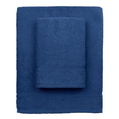 ZER0BED Cotton Blue Bathroom Towels Set - 2 Pieces ZER0BED Cotton Blue Bathroom Towels Set - 2 Pieces