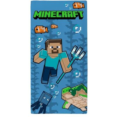 dreamtex Minecraft Trident Printed Beach Towel Kids Game Towel dreamtex Minecraft Trident Printed Beach Towel Kids Game Towel