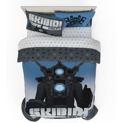 Franco Skibidi Toilet Gamer Bedding 5 Piece Super Soft Reversible Comforter and Sheet Set Full, (Officially Licensed Product) Franco Skibidi Toilet Gamer Bedding 5 Piece Super Soft Reversible Comforter and Sheet Set Full, (Officially Licensed Product)