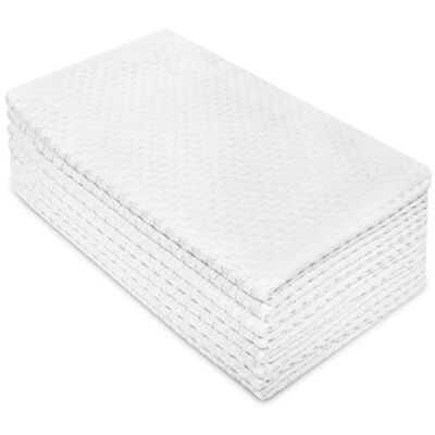Craft 8 Pack Euro Cafe Waffle Weave Terry Kitchen Towels 41x71 cms White 400 GSM quality 100% Ringspun 2 Ply Cotton Highly Absorbent Low Lint Multi Purpose Craft 8 Pack Euro Cafe Waffle Weave Terry Kitchen Towels 41x71 cms White 400 GSM quality 100% Ringspun 2 Ply Cotton Highly Absorbent Low Lint Multi Purpose
