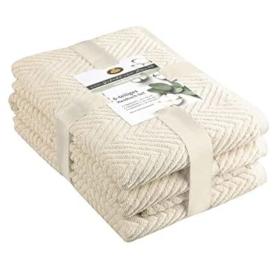 Gözze Towel Set, 2 Hand Towels (50 x 100 cm), 2 Bath Towels (70 x 140 cm) and 2 Guest Towels (30 x 50 cm), 100% Cotton, 480 g/m² Crème Gözze Towel Set, 2 Hand Towels (50 x 100 cm), 2 Bath Towels (70 x 140 cm) and 2 Guest Towels (30 x 50 cm), 100% Cotton, 480 g/m² Crème
