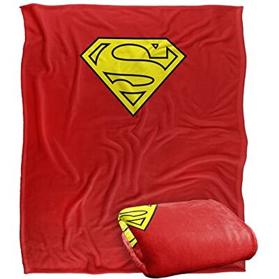 LOGOVISION SUPERMAN Blanket, 152 x 127 cm, Cape Logo Silky Touch Super Soft Throw Blanket LOGOVISION SUPERMAN Blanket, 152 x 127 cm, Cape Logo Silky Touch Super Soft Throw Blanket